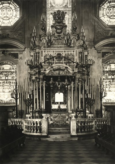 The Hekhal of the old synagogue of Livorno by Luigi Betti